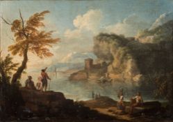 Follower of Richard Wilson [late18th/early 19th Century]- An Italianate coastal scene,