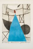 * Julian Trevelyan [1910-1988]- Equilibrium:- etching with colours artist's proof,