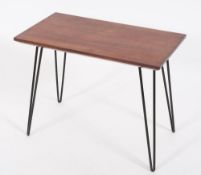 WITHDRAWN A 1960's Danish rosewood rectangular occasional table:,
