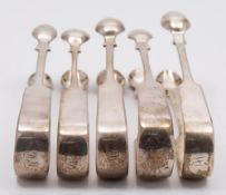 A pair of Victorian provincial silver sugar tongs, maker James & Josiah Williams, Exeter,