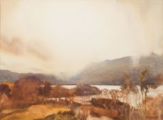 * William Russell Flint [1880-1969]- A wet sunset, Loch Tay,