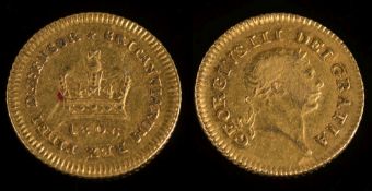 A George 1/3 guinea dated '1806':.