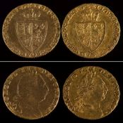 A George III (1760-1820) gold spade guinea: dated 1787,