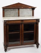 A late Regency rosewood chiffonier:,