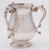 A George V silver three-handled tyg, maker Garrard and Co, London,
