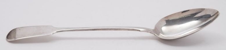 A George IV Irish silver Fiddle pattern gravy spoon,