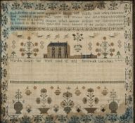A William IV needlework sampler : with two bands of verse,