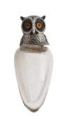 A Victorian silver and clear glass scent bottle, maker Sampson Mordan & Co, London,