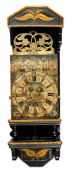 An 18th century Dutch decorative Stoelklokken: the weight-driven movement having a verge escapement,