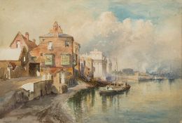Richard Henry Wright [1857-1930]- Greenwhich:- signed R H Wright bottom right watercolour, 35 x 52.