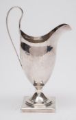 A George III silver cream jug, maker Peter and Ann Bateman, London, 1790: initialled,