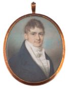 Circle of Richard Cosway [1742-1821]- A miniature portrait of a young man, Richard Carrington,