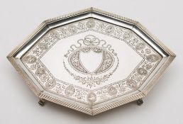 A George III silver teapot stand, maker Peter & Ann Bateman, London,