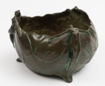 Gwendoline (Gwen) Le Gallienne (UK 1900-1936) an Art Nouveau influence bronze fairy vase: of ovoid
