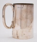 A Victorian silver pint tankard, maker Henry Wilkinson & Co,