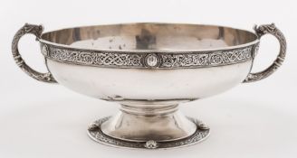 A George V silver two-handled bowl, maker Finnigans Ltd, Dublin,