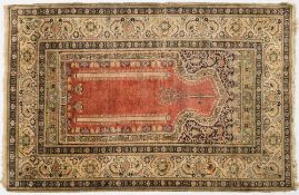 A Tabriz prayer rug:,