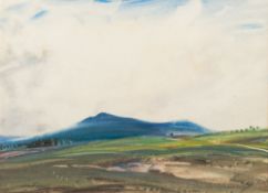 * Cecil Arthur Hunt [1873-1965]- Heytree [Heatree] Common, Dartmoor:- signed watercolour 27 x 37cm.