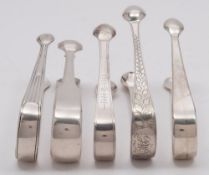 A pair of George IV silver sugar tongs, maker Thomas Richards, London, 1812: initialled,