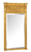 A Regency giltwood and gesso pier mirror:,