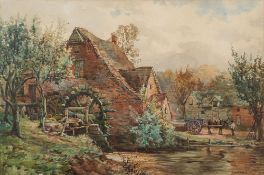 Oliver Baker [1856-1939]- The Water Mill; figure,