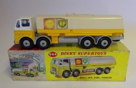 Dinky, No 944 Shell-B.P. Fuel Tanker: with light grey plastic hubs, in original box.
