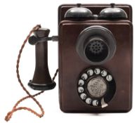 A GPO No 1210B wall mounted telephone:,