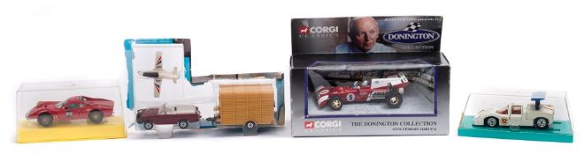 Dinky No 216 Ferrari 246 Dino together with a Marklin 1808 Chaperral in perspex cases:,