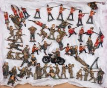 A collection of various British and American Regiments by Britains and other makers:,
