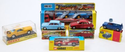 A Dinky Ford Mustang (161): together with a Saab (156), a Triumph (162) and an RAC Mini (273),