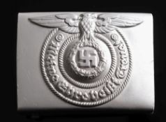 An SS enlisted man's aluminium silver wash buckle, 1936-40 pattern:,