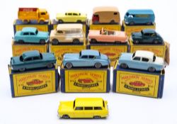 A collection of eleven boxed and one unboxed Matchbox 1-75 series vehicles:,