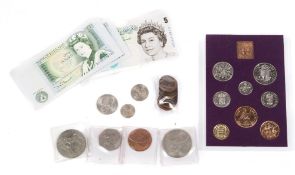 A collection of British banknotes; including Five pound banknotes,
