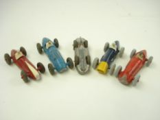 Four Dinky Racing cars:, Talbot Lago (230), Ferrari (23H), Alfa-Romeo (23F) and Maserati (23N),