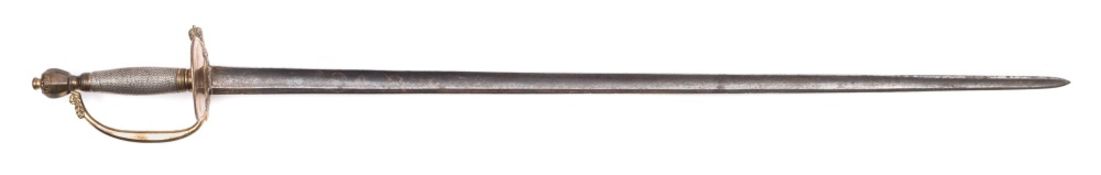 A Georgian British infantry officers sword: the 83cm.