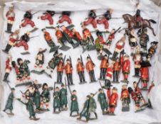 A collection of various French and British Infantry by Britains and other makers:,