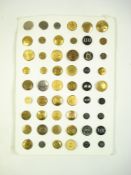 A collection of fifty four hunt buttons:, including Tyndale Hunt Club, Chilmark and others.