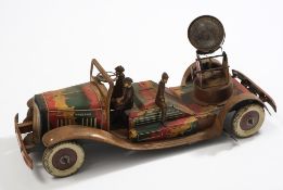 A Mettoy tinplate clockwork Searchlight Lorry:,