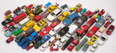 A collection of various matchbox, Corgi and Dinky vehicles:,