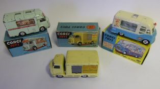 Corgi No 407 Smiths 'Karrier Bantam' Mobile Shop: No 428 Smiths Mister Softee Ice Cream Van and No