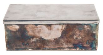 A plated folding travelling sandwich box; 19cm. wide.