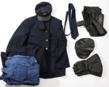 A collection of British Rail uniforms:, including a DN pattern jacket ,