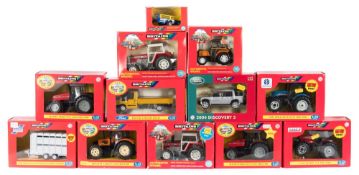 Britains, 1/32nd collection of farm tractors and machinery: including Transit Chassis Float,