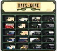A collection of sixty Lledo 'Days Gone By' series vehicles in wall mounted collectors cases:,