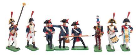A collection of handmade and hand painted Napoleonic French Troops and Allies:,