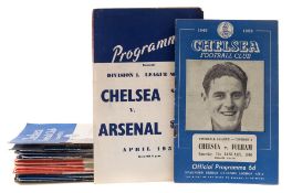 A collection of 1950's/60's Chelsea programmes together with a small collection of 1960's