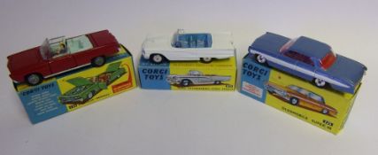 Corgi No 215 Ford Thunderbird - Open Sports: No 235 Oldsmobile Super 88 and No 246 Chrysler