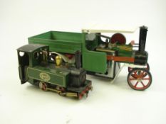 A live steam Mamod Steam Wagon and a Mamond Steam railway Co engine 'SL1':, both unboxed.