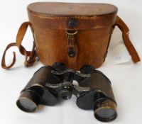 A pair of Bausch & Lomb Military Stereo 6 x 30 binoculars: bears War Office arrows,