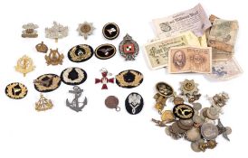 A collection of Imperial German badges: including Imperial German Aviation silver and enamel